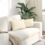 Cuscini da Divano 2 pcs Crema 50 x 30 cm Tessuto in Cords