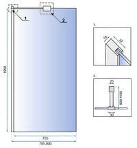 Parete Doccia Rea Aero N 80 Transparente