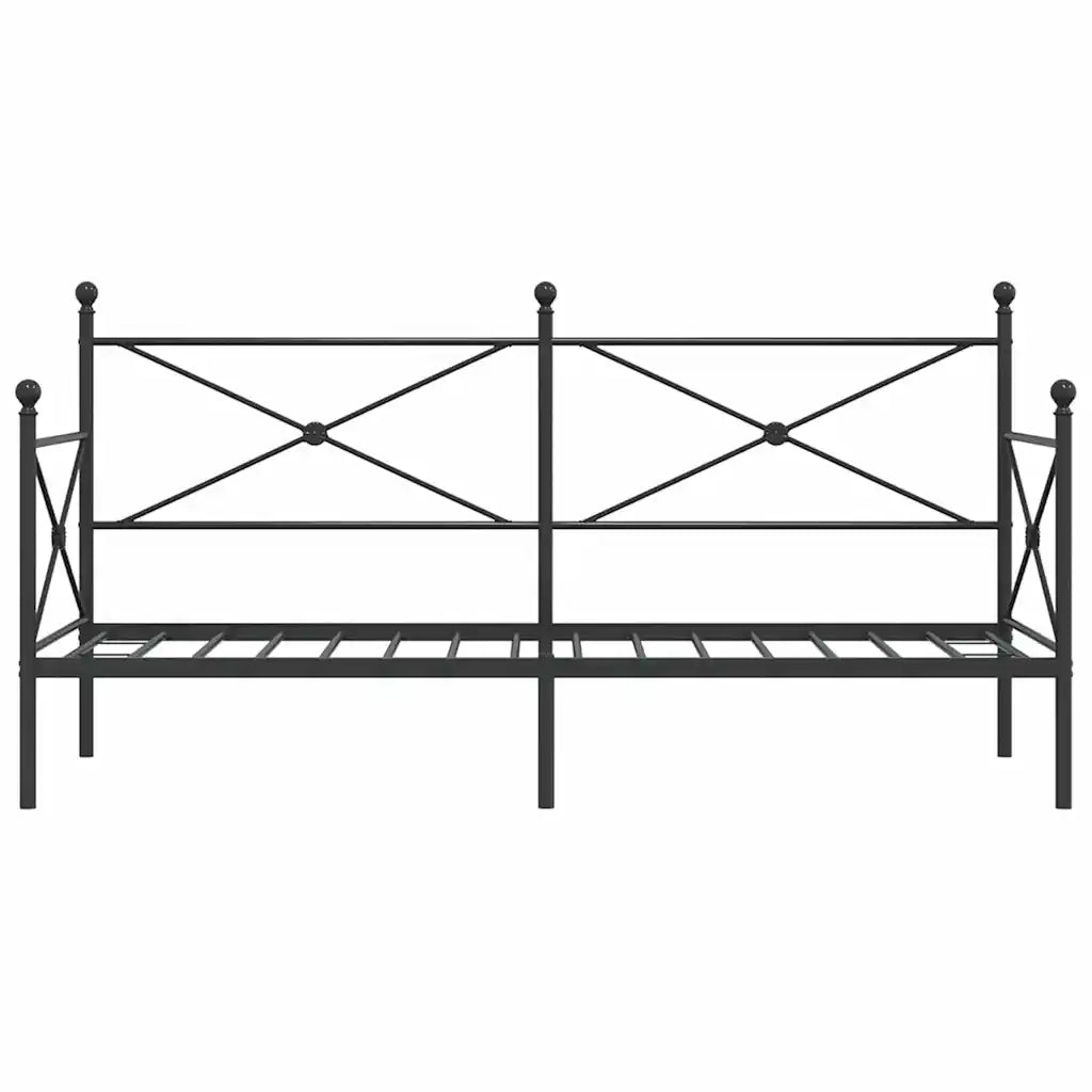 vidaXL Dormeuse senza Materasso Nero 75x190 cm in Acciaio