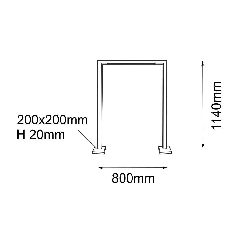 Lampada da giardino Taketa 80x114 antracite G13 9W