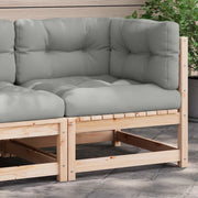 Divano Angolare da Giardino con Cuscini Legno Massello di Pinocod mxl 110334