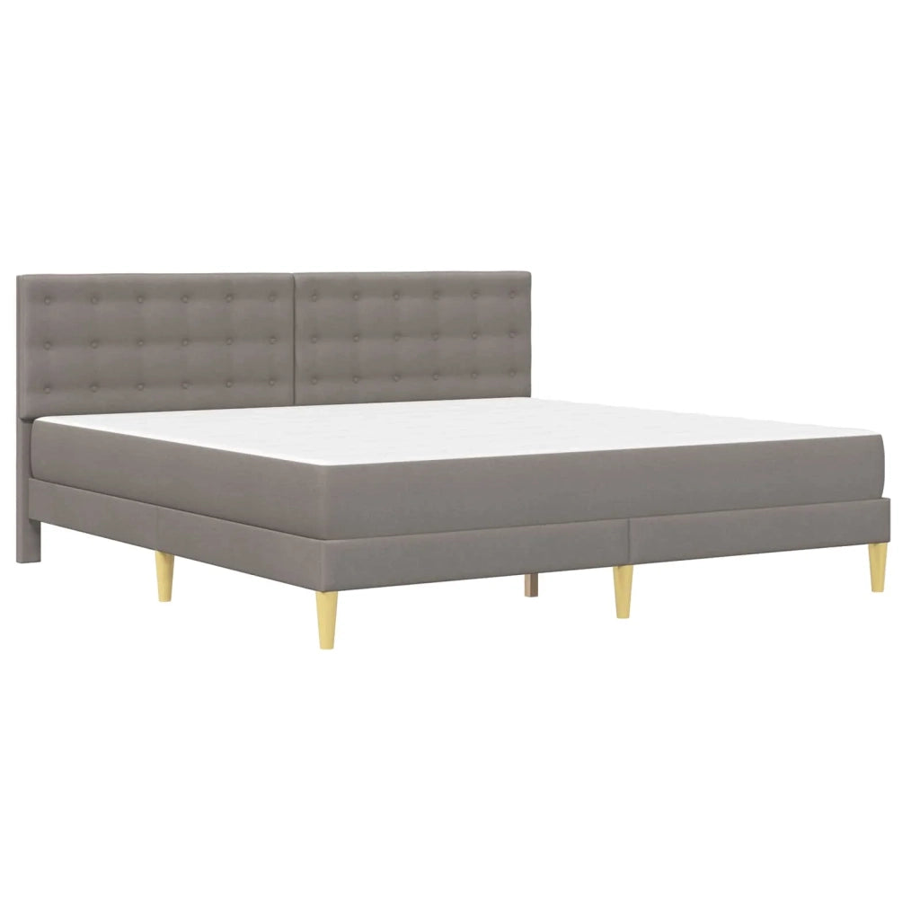 Struttura letto con materasso Tortora 200 x 200 cm Tessuto 3415131