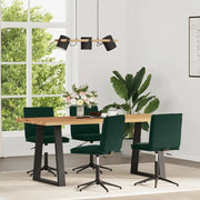 Sedie da Pranzo 4 pz Verde Scuro in Velluto 3315639