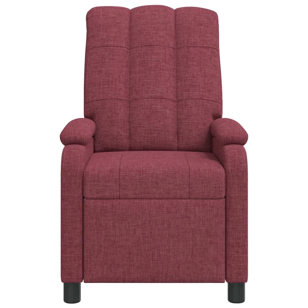 Divano Sedia-Poltrona reclinabile Rosso Vino Tessuto 427792