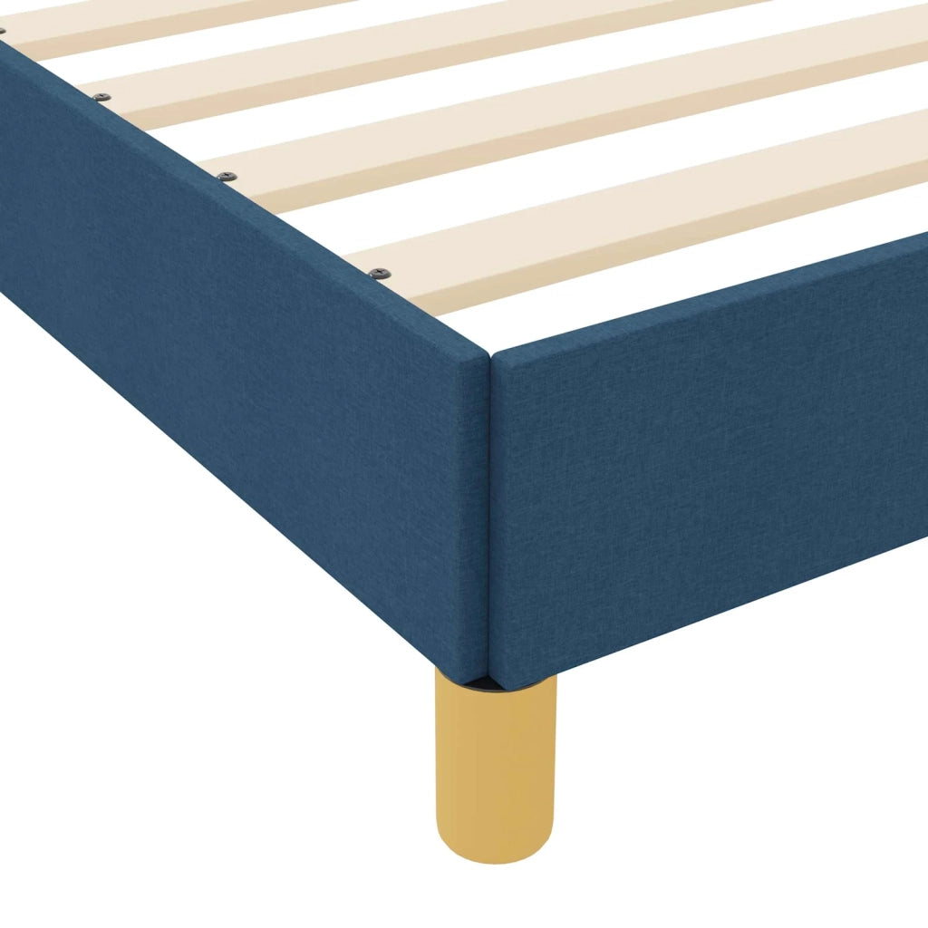 Letto a molle con materasso Blu 120 x 190 cm Tessuto