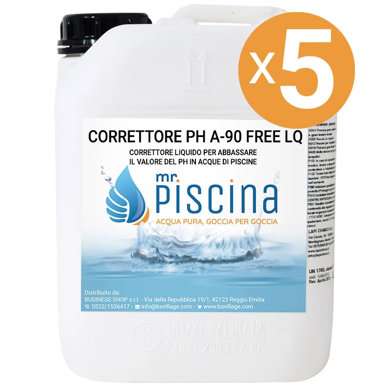 Correttore Ph A-90 Free, 5 Confezioni Da 10 Kg