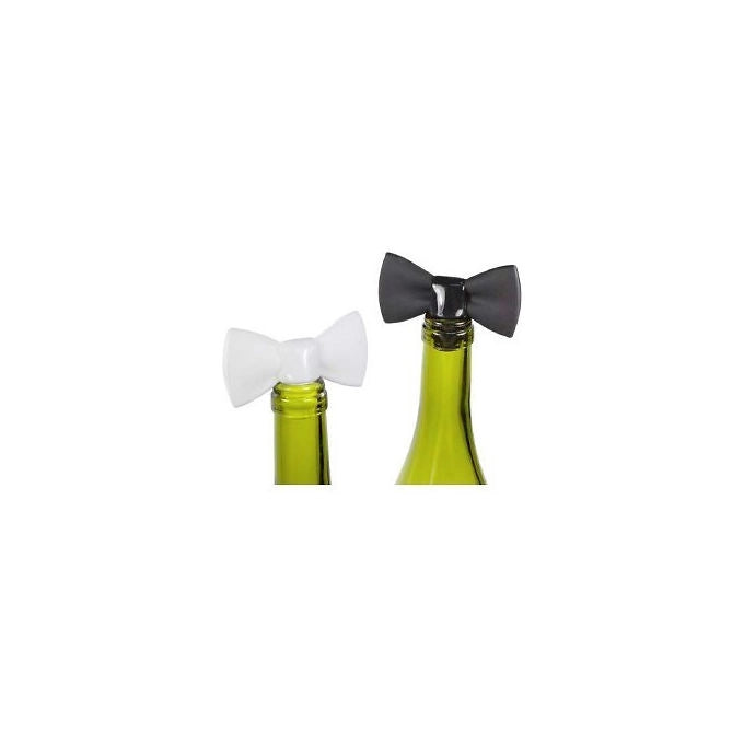 Ghidini Cipriano GP16006X Sommelier Set 2 Tappi per Bottiglia in Gomma Siliconica colore Nero