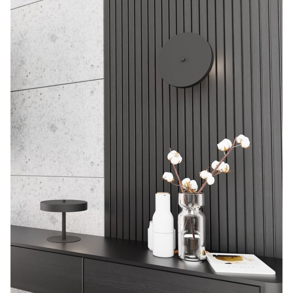 Lampada da tavolo Nemo in acciaio nero opaco