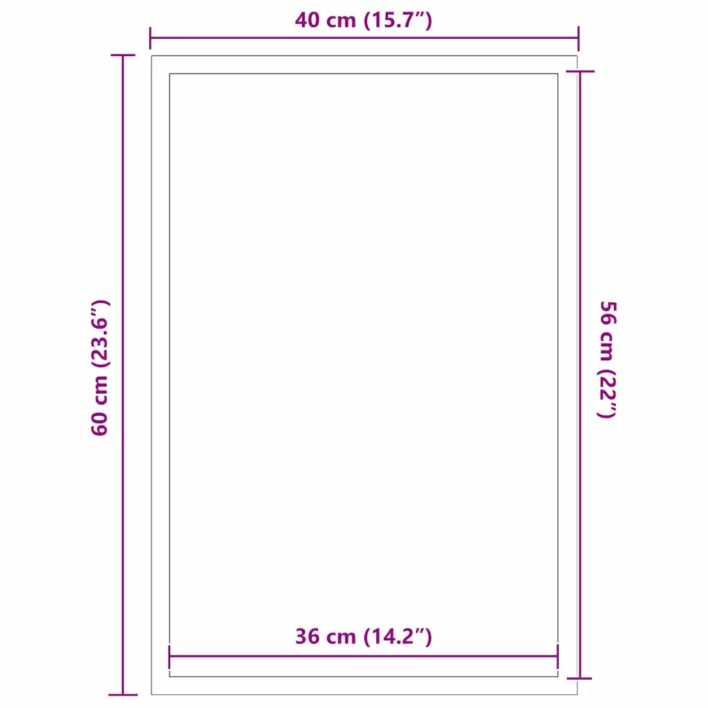 Tappetino Nero 40 x 60 cm Polipropilene 4105590