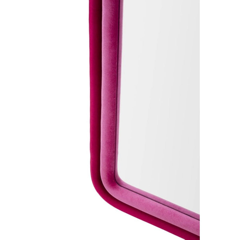 Specchio Da Muro Cloe Velluto Fuxia cm 60x4x160