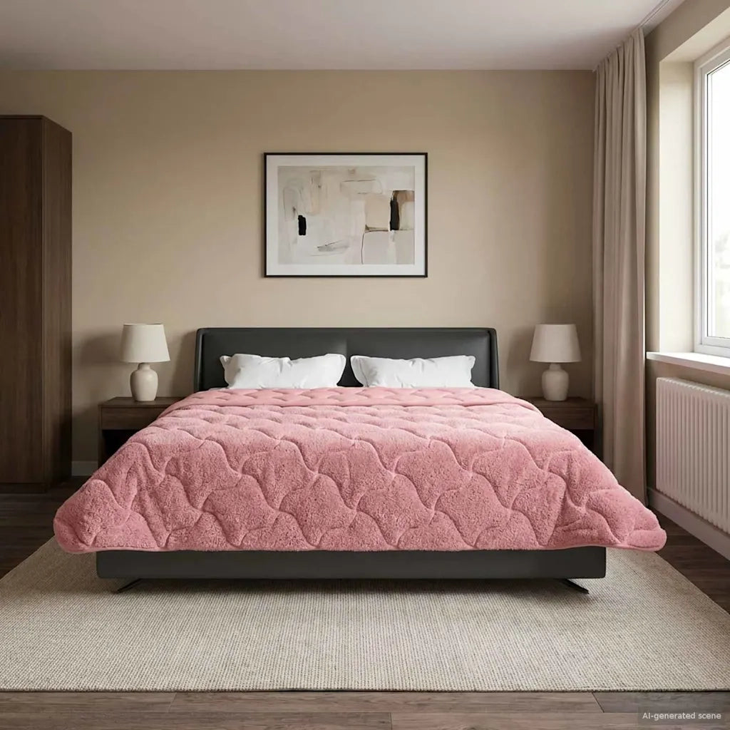 Duvet Invernale 220 x 260 cm Inverno Rosa Traspirante 42026347