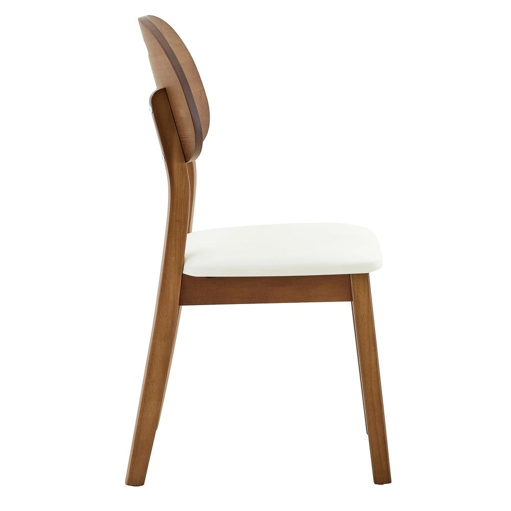Set 2 Sedie da Pranzo Imbottite con Schienale Ovale ¨C MINIMAL ¨C Legno, Cucina e Soggiorno
