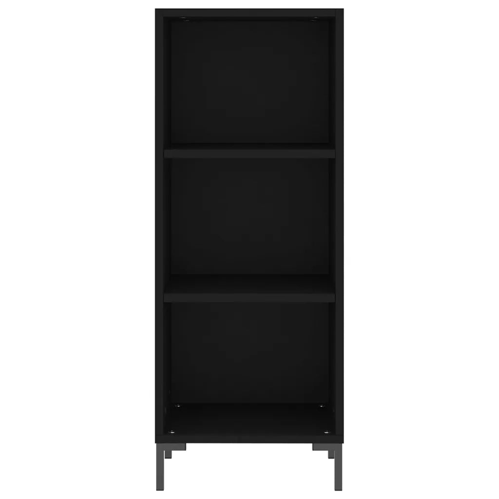 Credenza Nera 34,5x32,5x90 cm in Legno Multistrato 828733