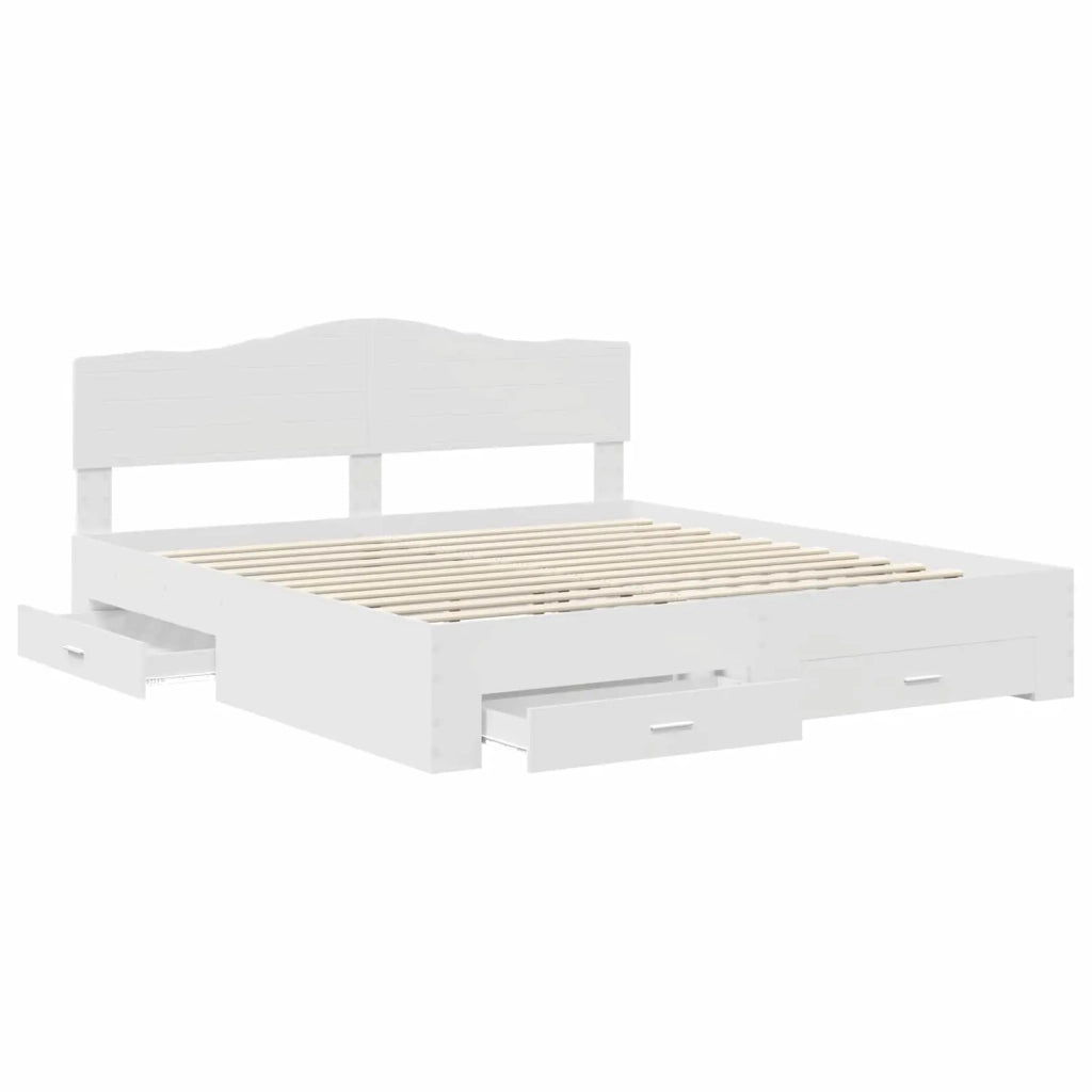 Struttura del letto Bianco 180 x 200 cm Legno multistrato