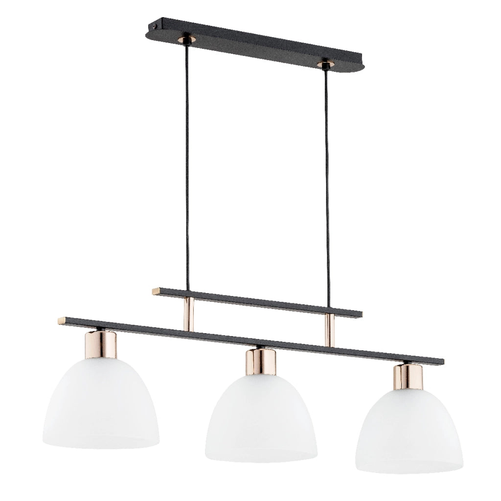 Lampada a sospensione moderna nero-oro 3xE27 Sonata Alfa