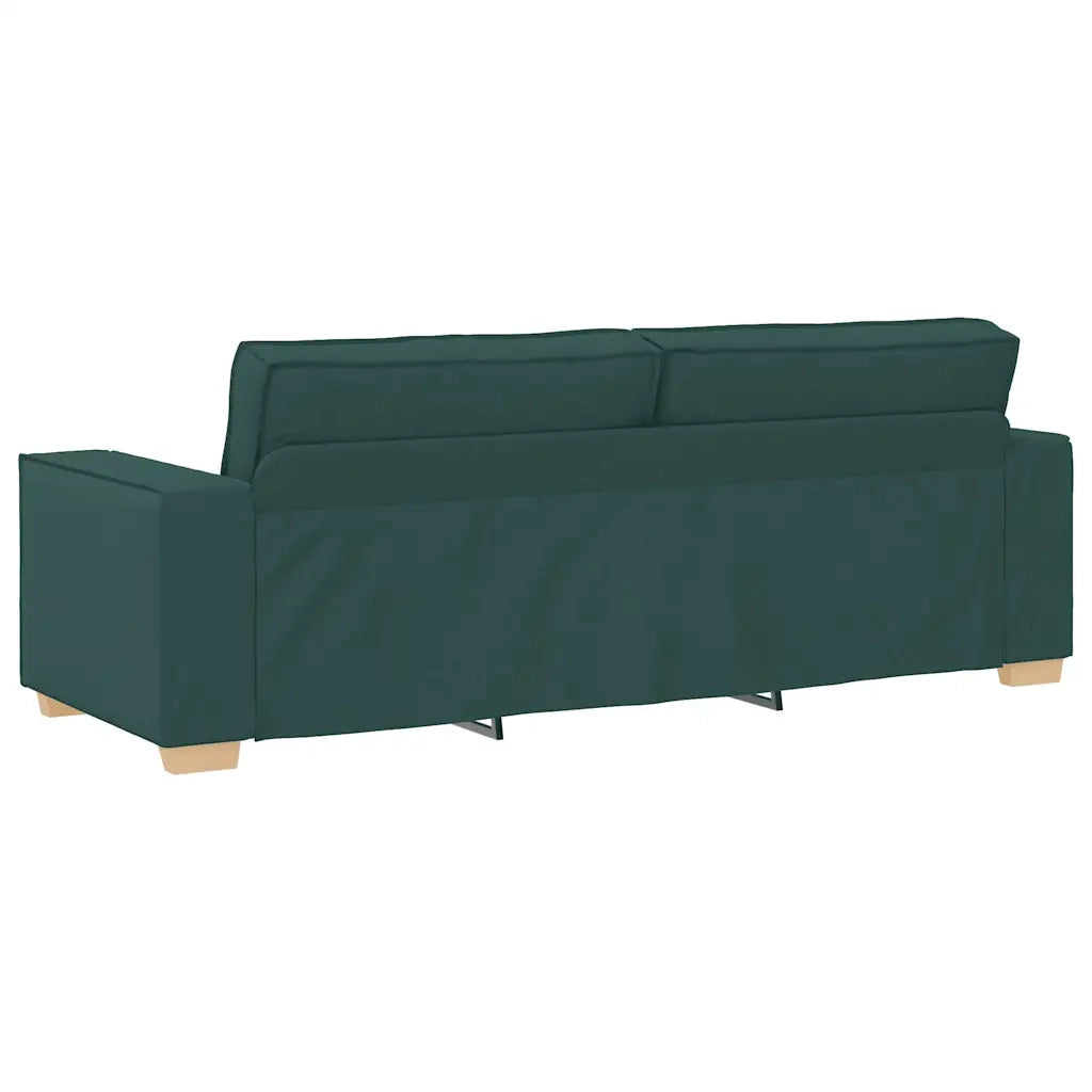 vidaXL Set di Divani 2 pz con Cuscini Verde scuro in Tessuto