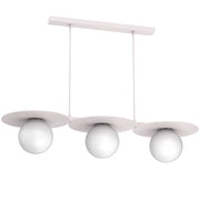 Lampada sospesa Flat 3xE27 cashmere sfere bianche Luminex