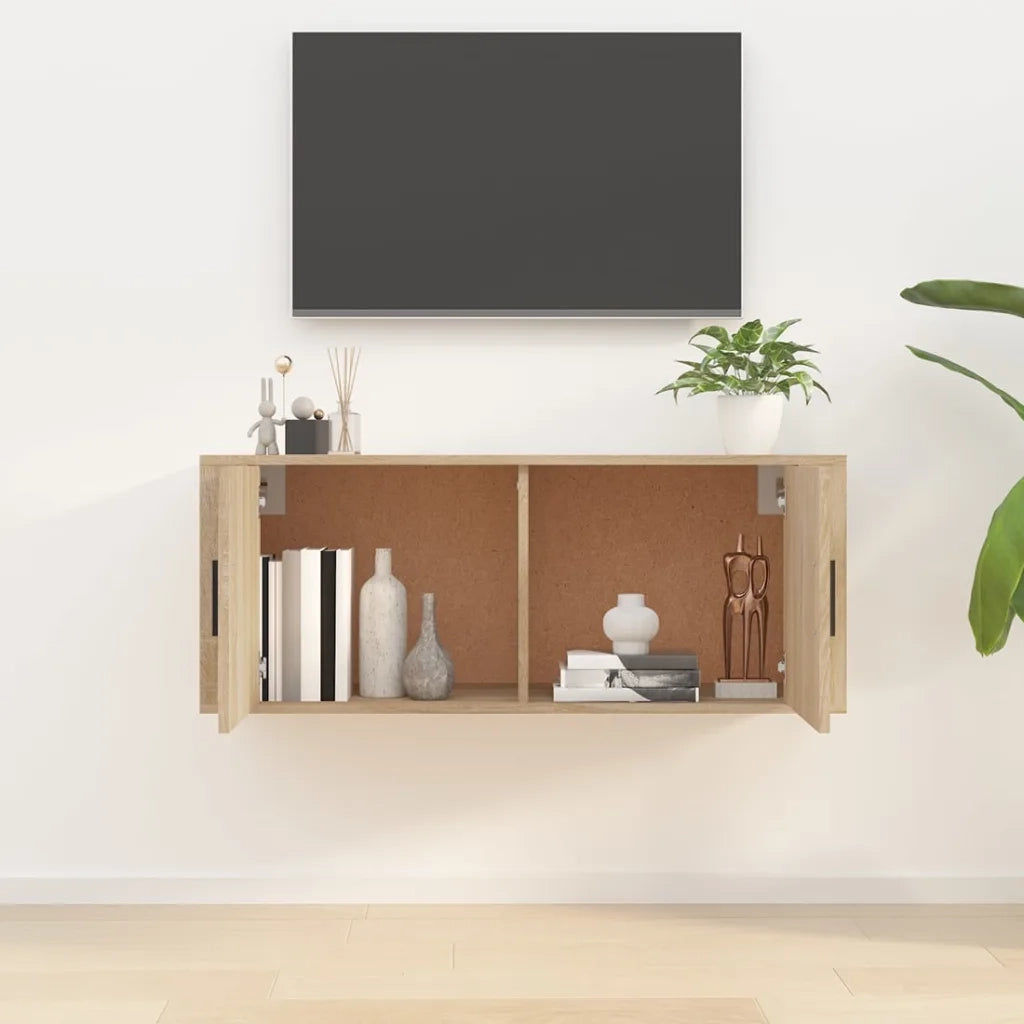 Mobile Porta TV a Parete rovere sonoma 100x34,5x40 cm 816635