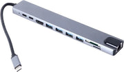Pannello di Docking con schermo 4K, Multifunzionale, Multiporta, in lega di alluminio, Hub USB C, Alta Velocità di Trasmissione, per Laptop e Altro.