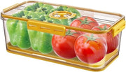 Organizzatore di lavoro per cucina Timed Fresh - Cassetta per pane trasparente con sigillatura in silicone - Cassetta per torte gialla