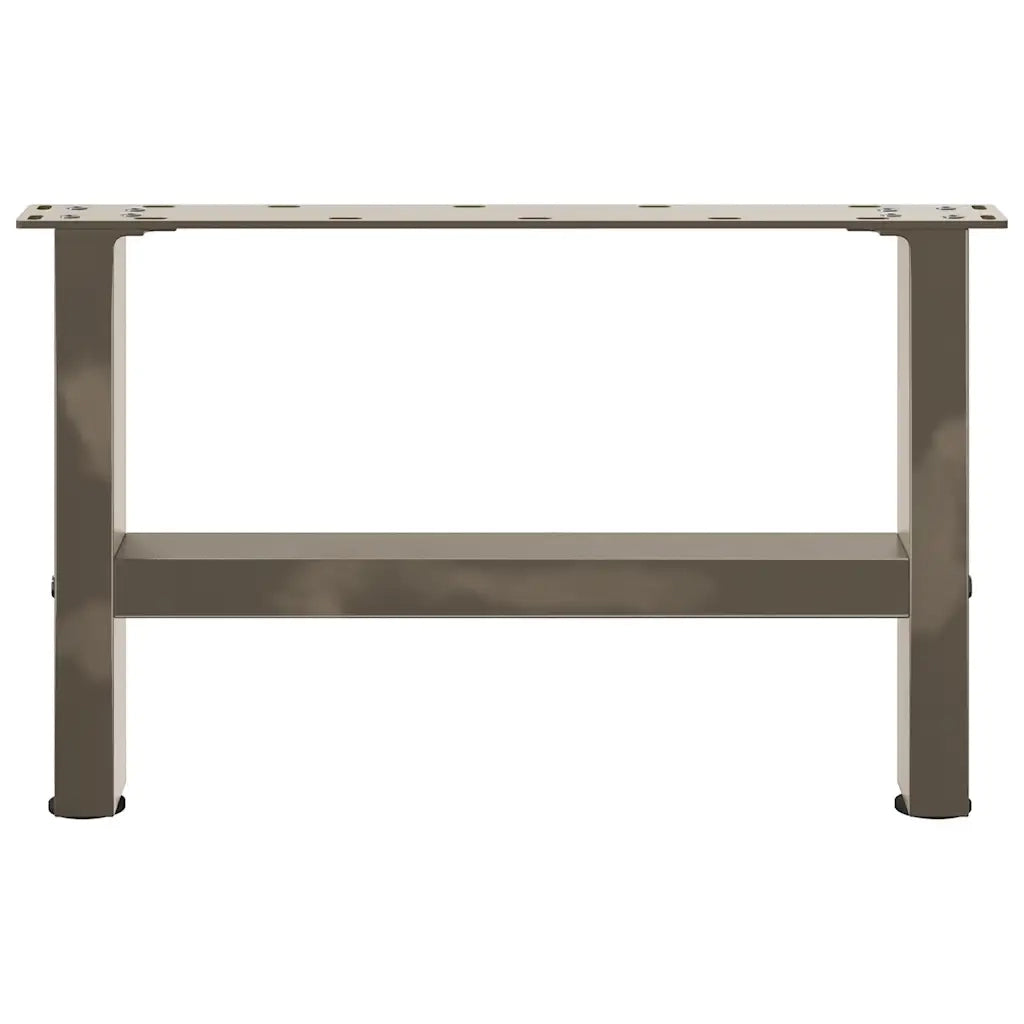 Gambe per Tavolino da Caff¨¨ in Acciaio Naturale 2 pz-Set di 2 Gamba per Tavolo 50x(30-31) cm Acciaio