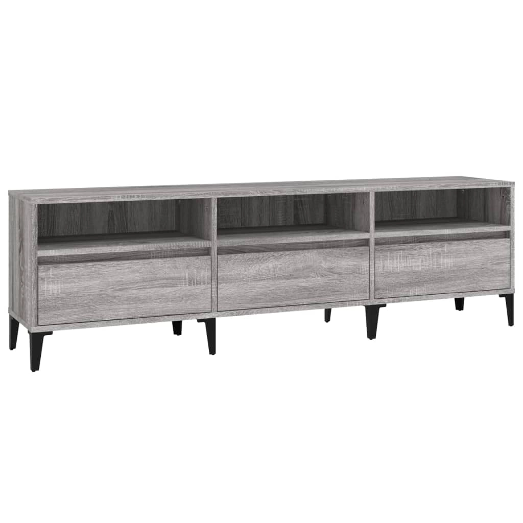 Mobile TV multimediale scaffale TV mobile TV sala da pranzo soggiorno camera da letto Sonoma 150 x 30 x 44,5 cm legno ingegnerizzato grigio 02_0028392