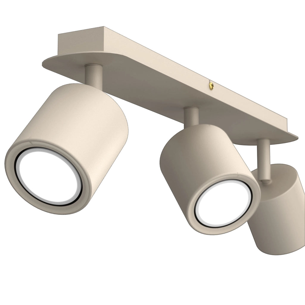 Plafoniera Demia 3 faretti orientabili GU10 beige Luminex