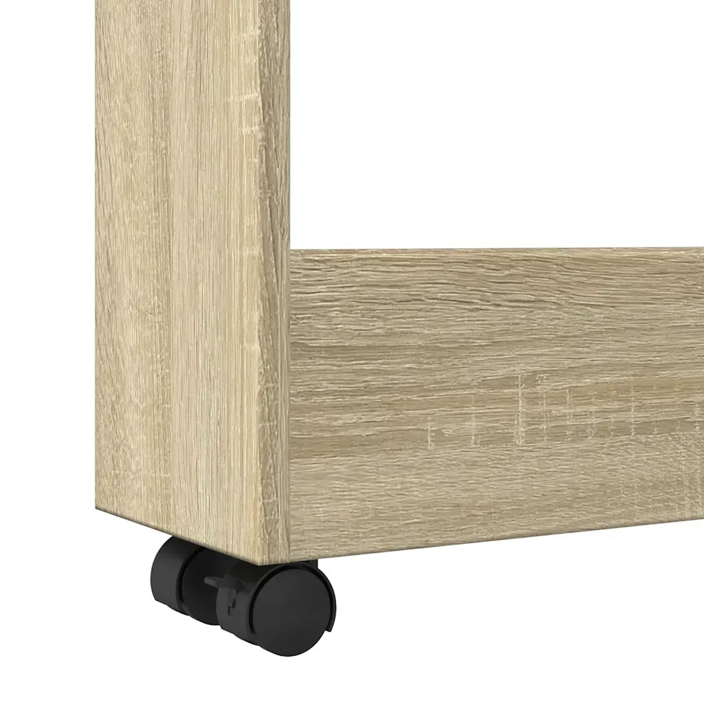 vidaXL Carrello Stretto a 3 Livelli Rovere Sonoma in Truciolato