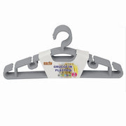 Trade Shop - Set 5pz Grucce Stampelle Appendiabito In Plastica Vestiti Pantaloni Grigio 79320 -