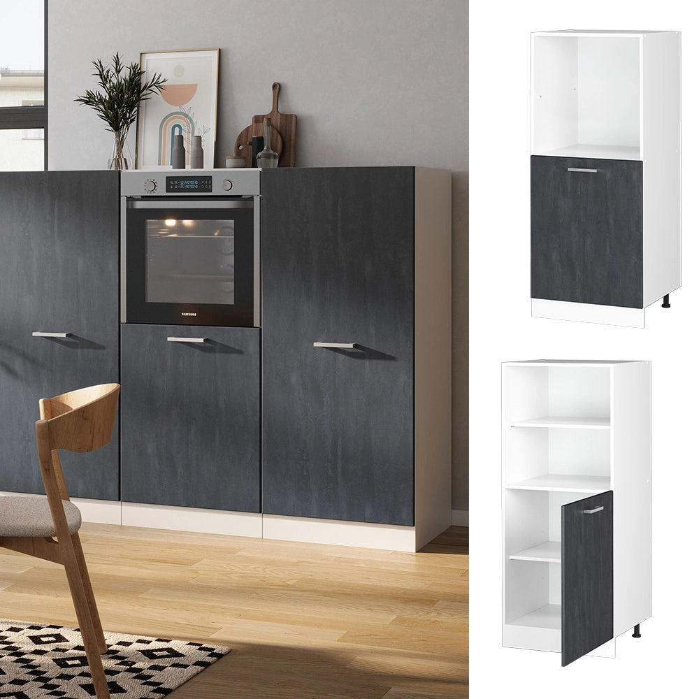 Vicco Mobile per forno da incasso Calcestruzzo nero 60 cm