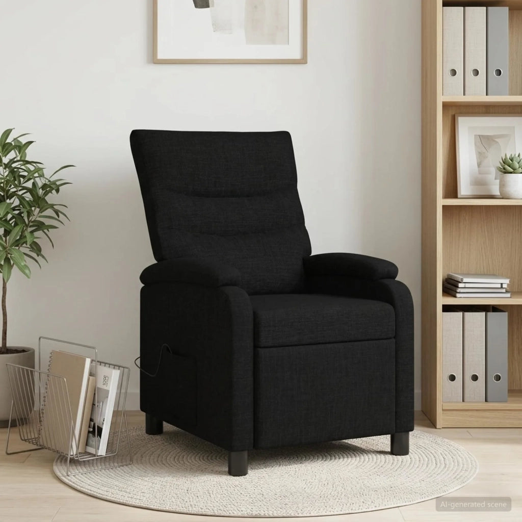 Divano Sedia-Poltrona Massaggiante Nero Tessuto 886143