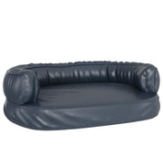 Letto Cani Ergonomico Gommapiuma Blu Scuro 75x53 cm Similpelle CFW1792114
