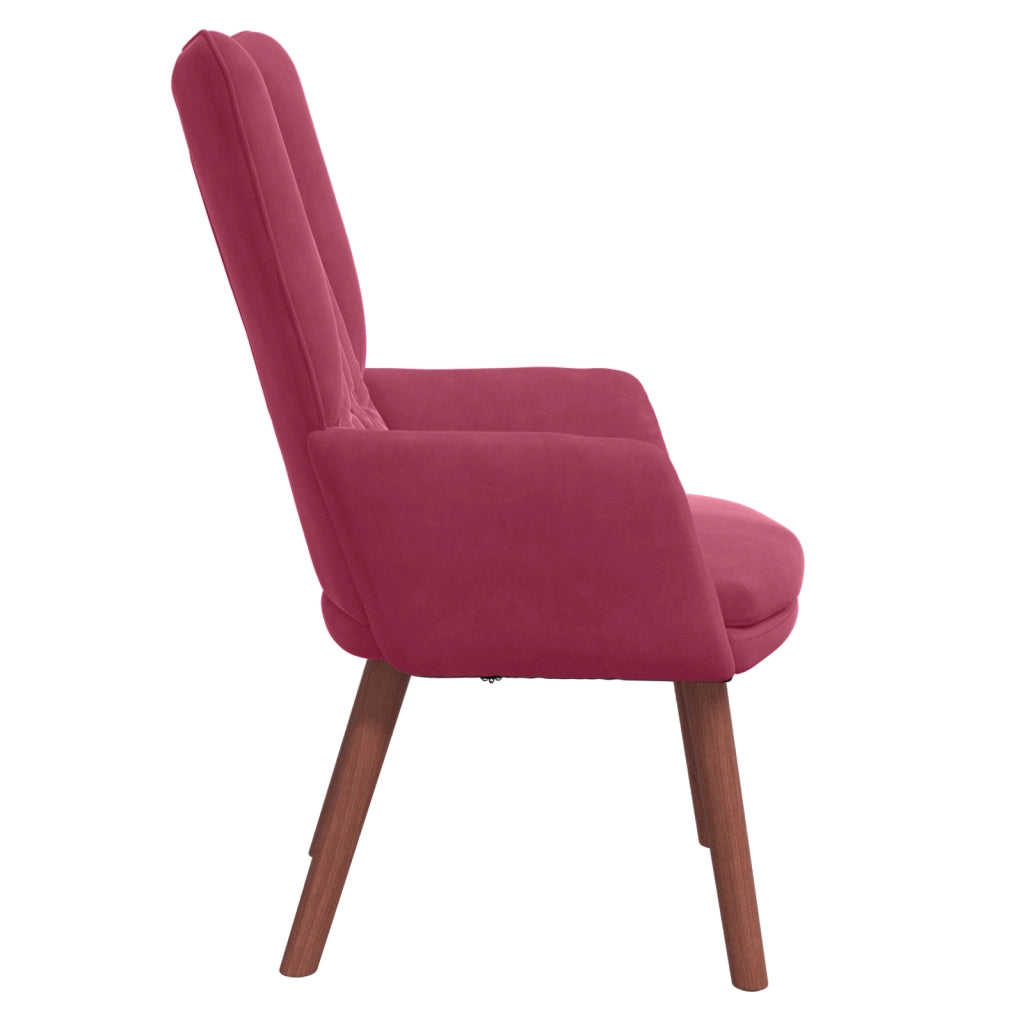 Poltrona Rilassante Wine Red in Velluto