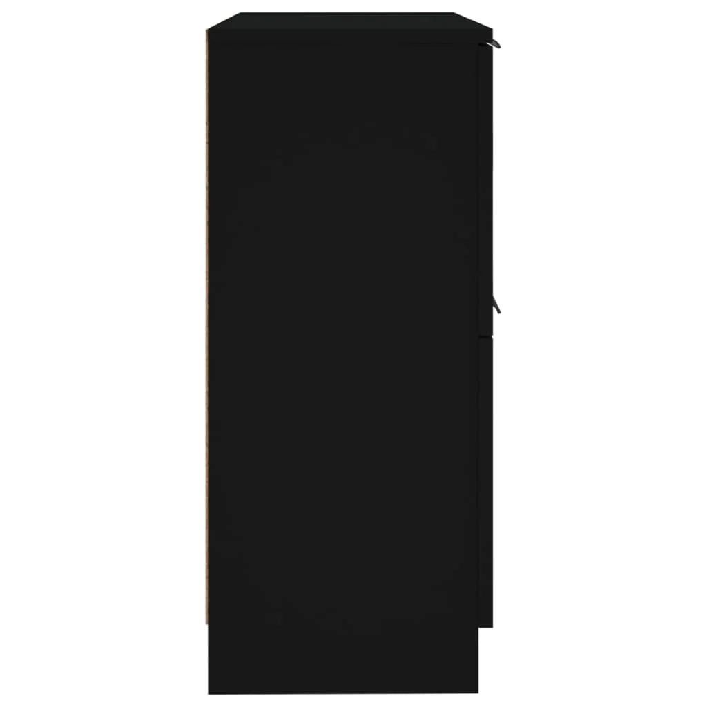 Buffet credenza cassettiera armadio mobile contenitore organizer per cucina soggiorno salotti set da 2 30 x 30 x 70 cm legno ingegnerizzato nero 02_0036893