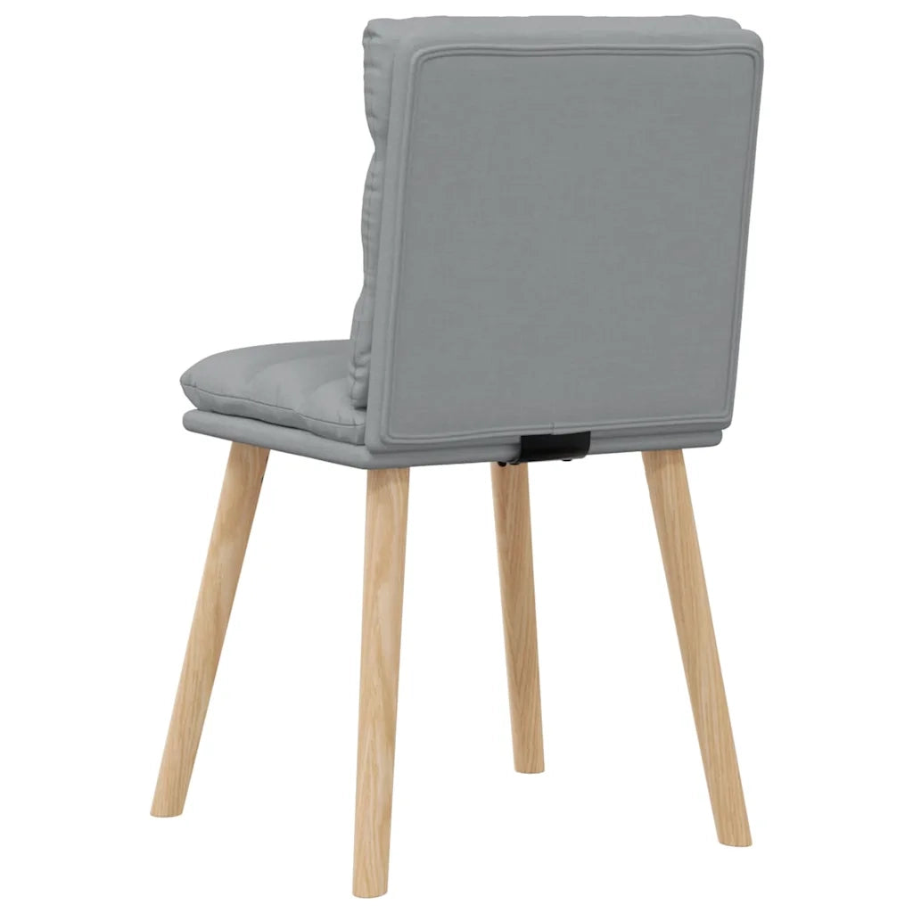Sedie da Pranzo 4 pz Grigio Chiaro in Tessuto