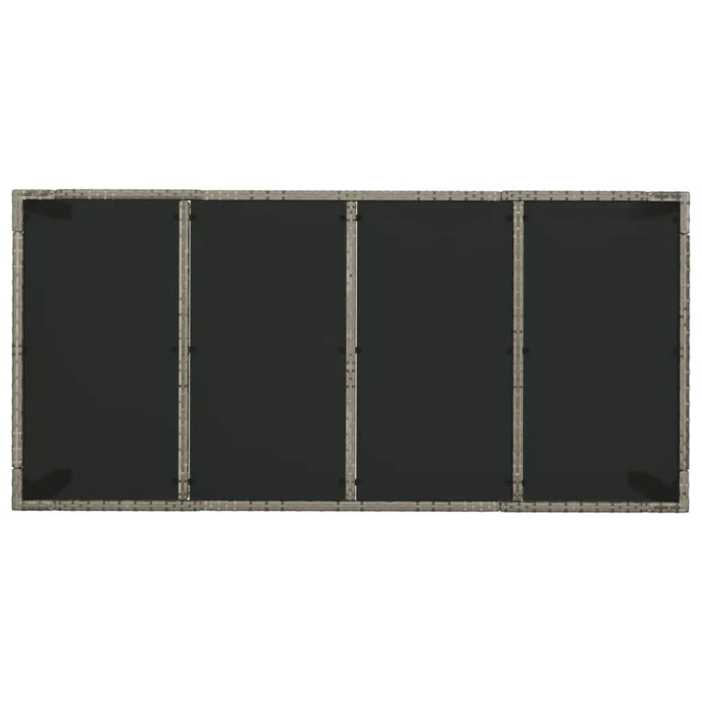 Set da pranzo da giardino in rattan grigio da 7 pezzi e cuscini 02_0014899