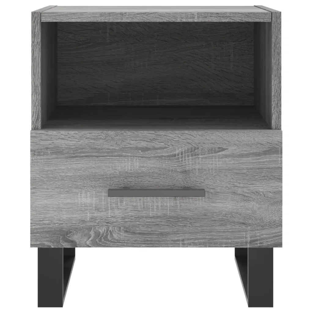 Comodino Grigio Sonoma 40x35x47,5 cm in Legno Multistrato 827496