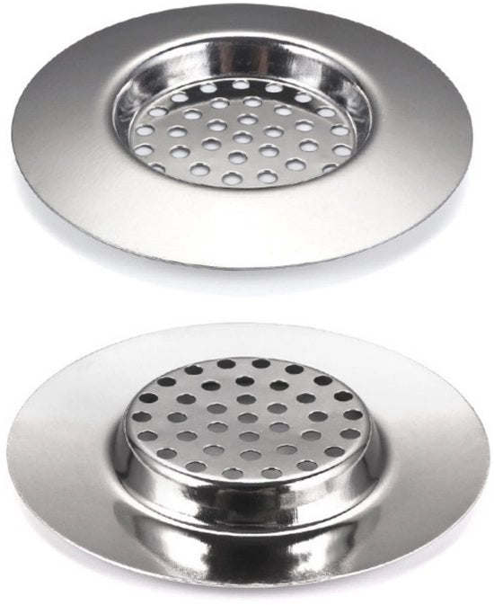 Zieef per doccia - 2 pezzi - 4,2*4,2*0,7 cm - Zieef per doccia in acciaio inossidabile - Filtro per capelli di doccia - Filtro per scarico doccia - Reticolo per doccia - Accessori per scarico doccia - Stop doccia - Adatto per cucina-bagno - Codice 20