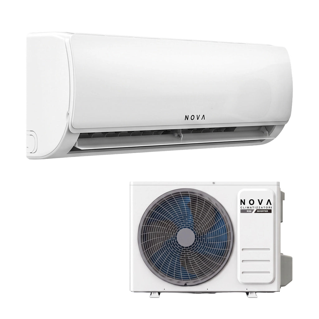 Nova - Climatizzatore Condizionatore Inverter 12000 BTU Classe A+++ Biturbo Wi-Fi con controllo remoto tramite App Bianco