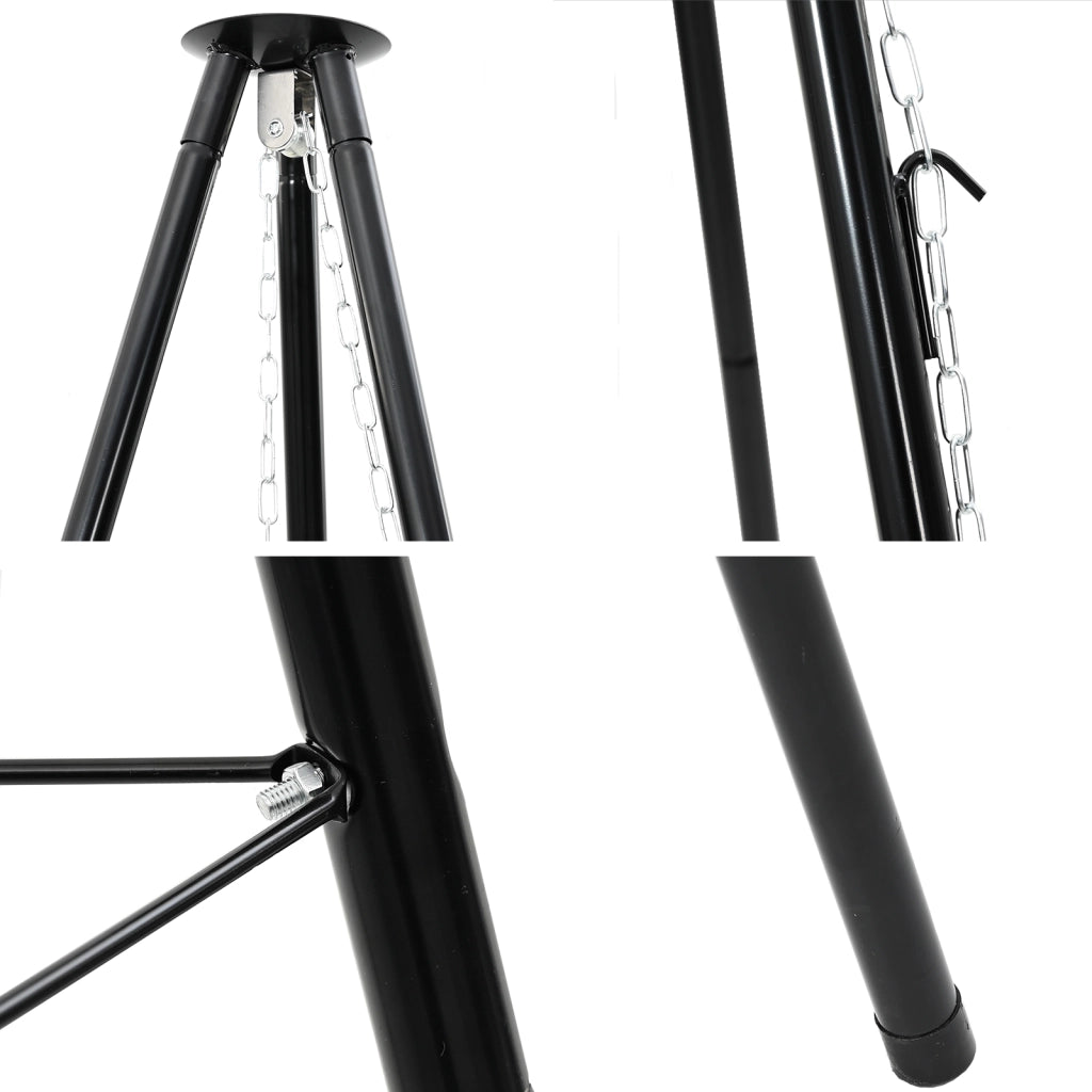 Treppiede da Cucina per Focolare con Griglia e Supporto per Fuoco 170 cm