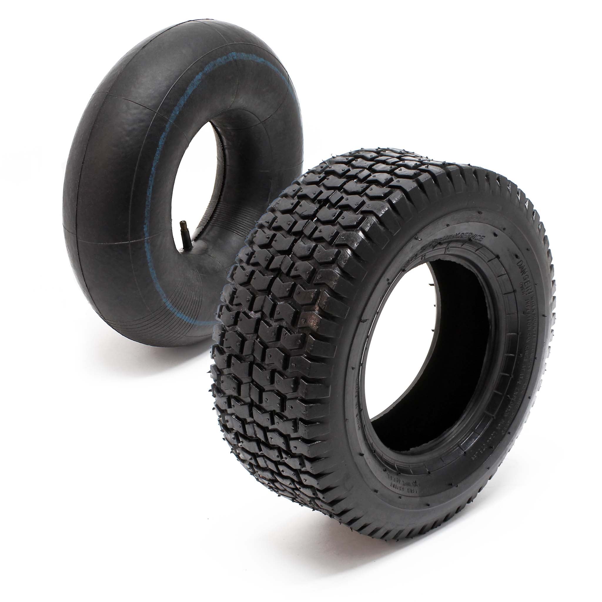 2x copertoni 2x camere d’aria per trattorini tosaerba 16x6.50-8 4PR Valvola diritta