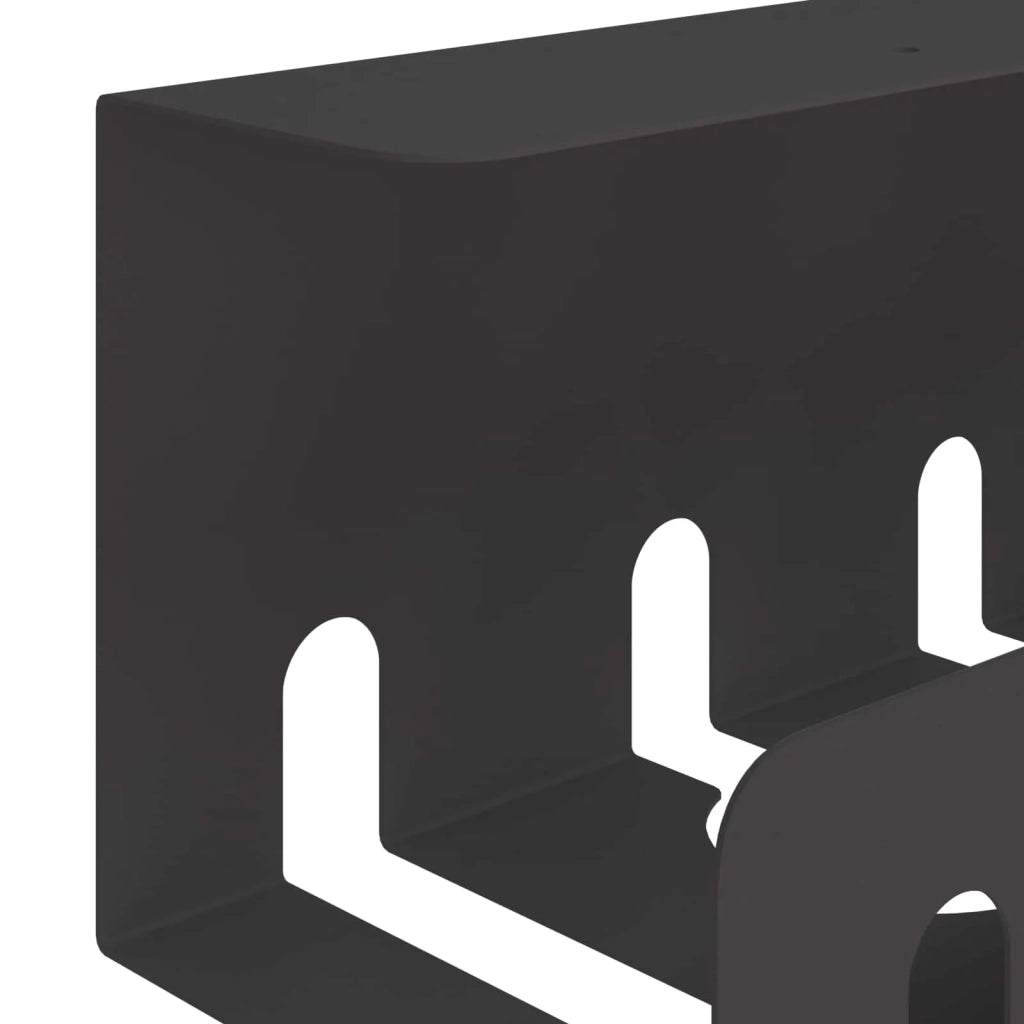 Vassoio per gestione cavi sotto il tavolo 2 pz Nero 8007568