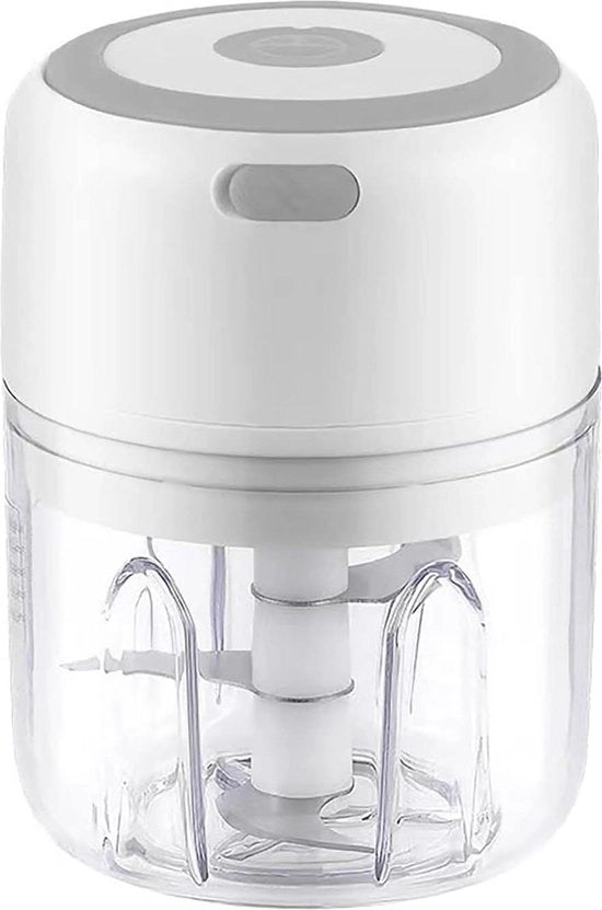 Chopper elettrico ricaricabile senza fili 250ml - Masticatore di aglio e carne - Bianco