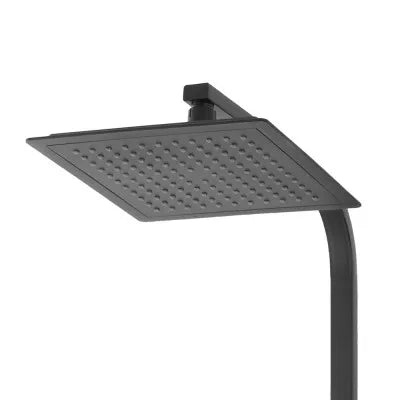 Colonna doccia nero opaco H 105 regolabile completa di soffione quadrato e doccetta