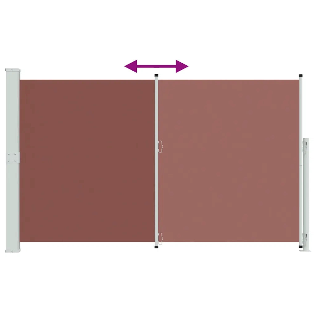 Tenda Laterale Retrattile per Patio 180x300 cm Marrone