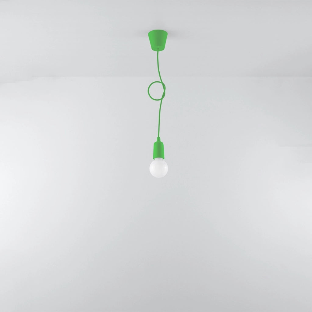 Lampada a sospensione Pure Lume Matero 1 verde E27 1 luce