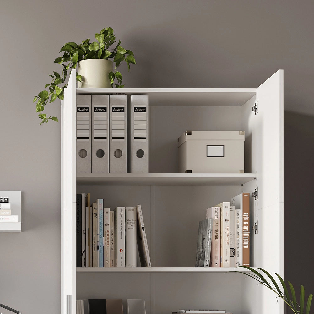 Vicco Scaffale per file Bianco 80 x 182.4 cm con cassetto