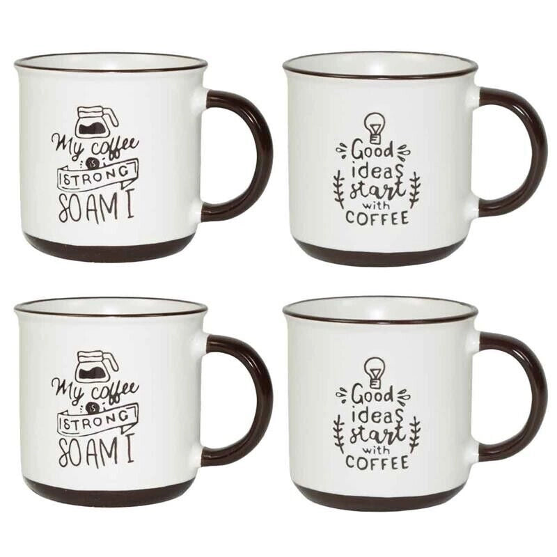 MAURY'S CLASS SET 4 TAZZE DA CAPPUCCINO CAPIENZA 430 CC IN DECORO ASSORTITO
