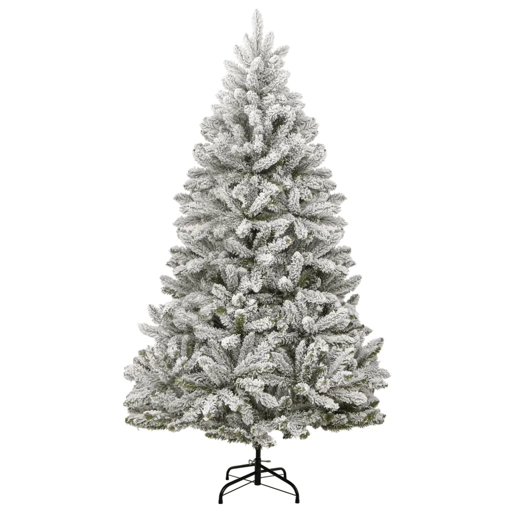 Albero Natale | Decorazioni natalizie Artificiale Incernierato con Neve Fioccata 180 cm