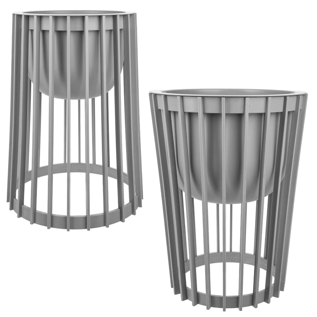 Supporto per fiori bifacciale KADAX Loft, grigio, 39,5 cm + 2 inserti